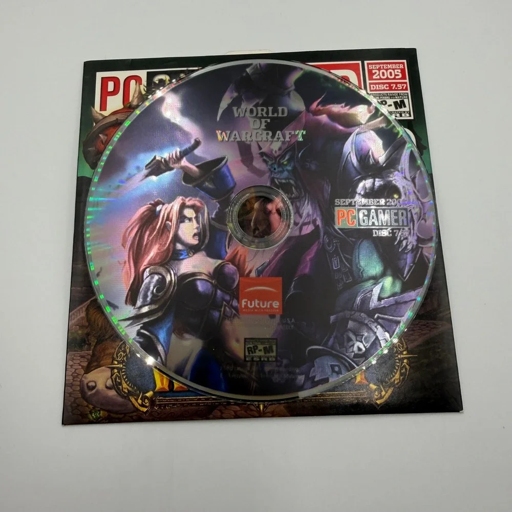 PC Gamer DVD September 2005 Disc 7.57 World of Warcraft WoW Trial PC Games Mag